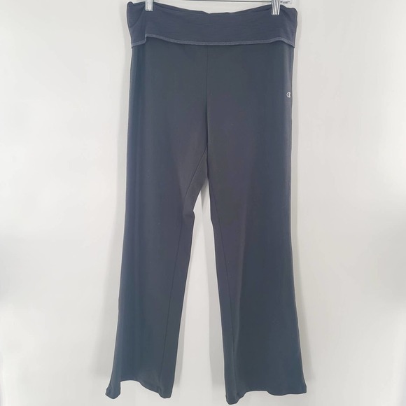 CHAMPION Yoga Pants Foldover Waistband Size XL Short Black Active Workout - Picture 5 of 5